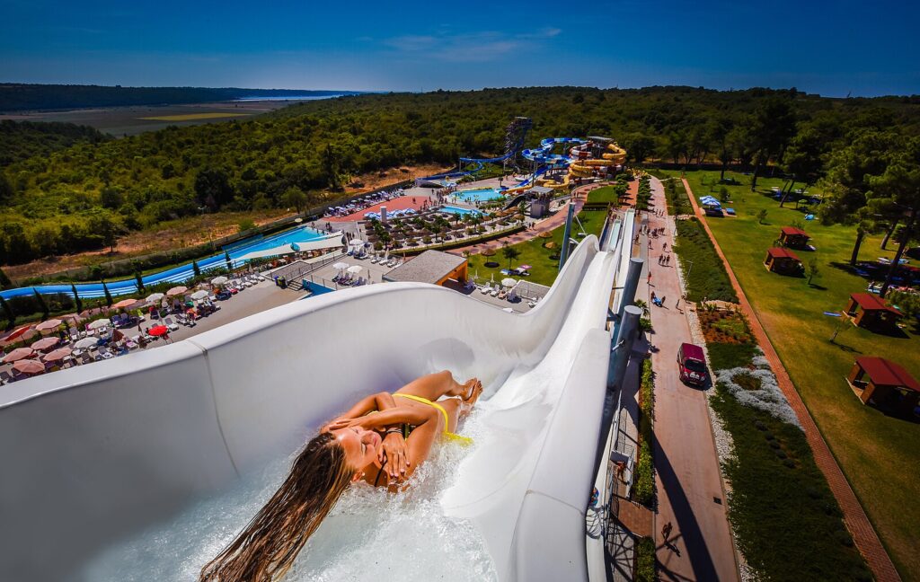 Aquapark Istralandia, free fall view